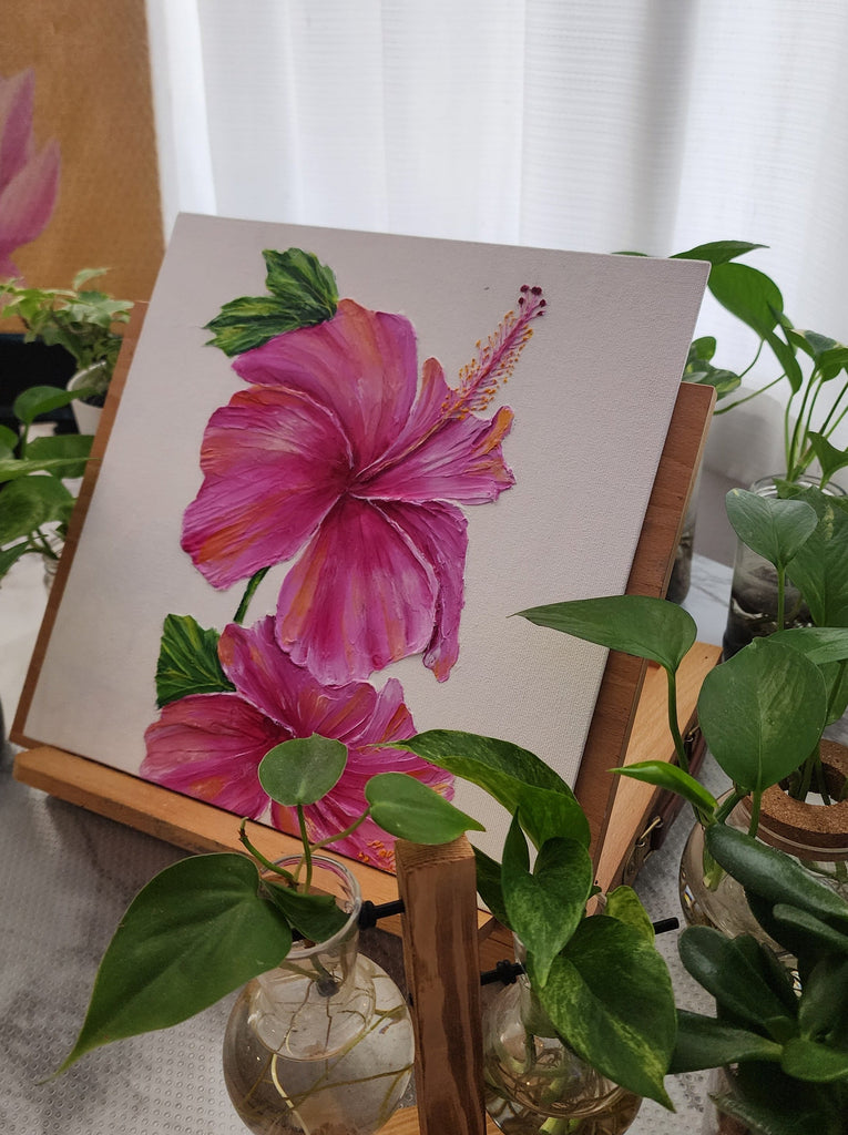 Hibiscus Harmony Original Acrylic Painting