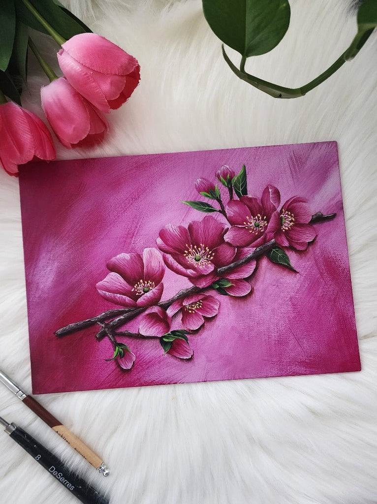 Blossoms in Bloom Original Acrylic Painting on Canvas