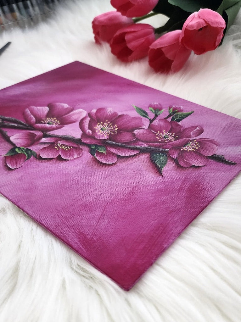 Blossoms in Bloom Original Acrylic Painting on Canvas