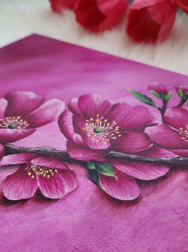 Blossoms in Bloom Original Acrylic Painting on Canvas