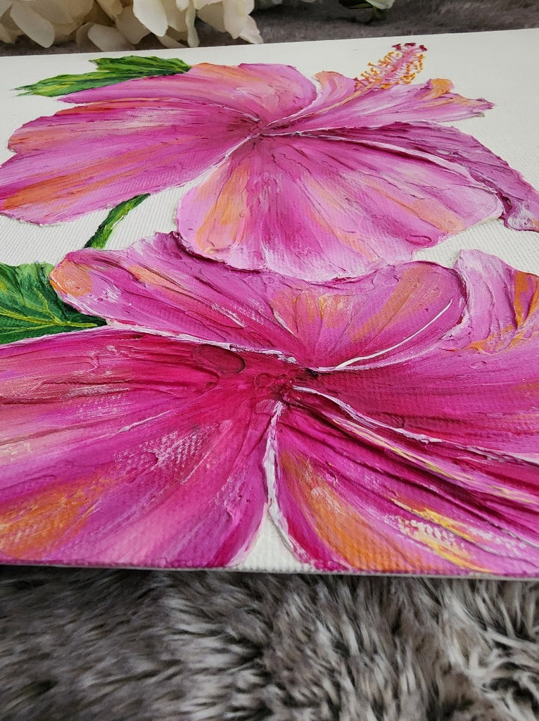 Hibiscus Harmony Acrylic Painting Original